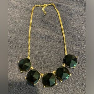 Statement Necklace with 5 black stones